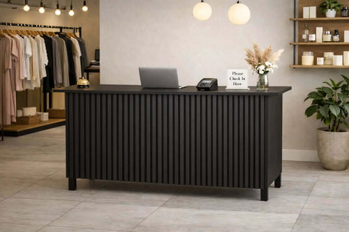 Wooden Panel Desk Black 